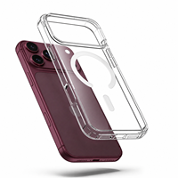 Casing Ponsel APEI Magnetic Charging untuk iPhone 18 17 Pro Max, Anti Benturan, Transparan, Pelindung Armor, Sudut Diperkuat, Penutup Belakang Pelindung