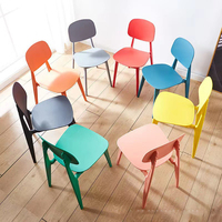 Chaise en plastique empilable minimaliste, chaise de salle à manger écologique pour restaurant, salon, café, boutique