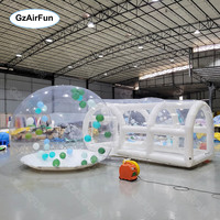 Maison de rebond à bulles extérieure commerciale de haute qualité gonflable siamois double ballon pvc dôme maison à bulles pour la fête des enfants