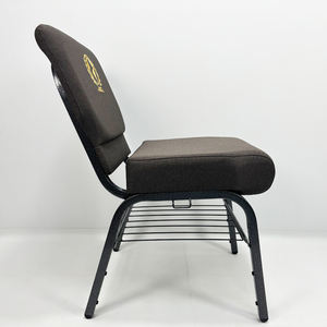 Venta al por mayor acolchado diseño azul Sillas Para Iglesia Para muebles de teatro Metal duradero y material de madera contrachapada - Product Image 6