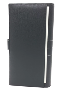 WRIZA Cartera de Pasaporte RFID Negra, Organizador de Viaje Premium con Cierre a Presión, Ranuras para Tarjetas y Compartimento Seguro para Documentos - Product Image 3