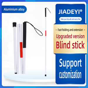 Tongkat Penglihatan Medis Berkualitas Tinggi Warna Putih, 4 Lipatan, Aluminium Ringan - Product Image 6