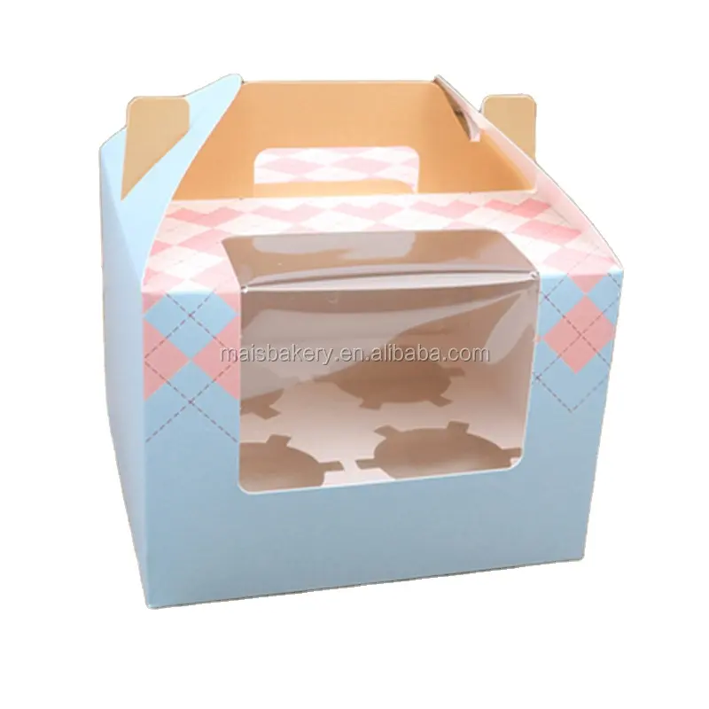 ממוחזר קראפט נייר מותאם אישית מודפס מלזיה Cupcake תיבות