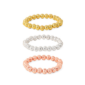 สร้อยข้อมือลูกปัดลูกปัดเงินทิเบตขนาด8มม. สำหรับผู้หญิงผู้ชาย gaonaya - Product Image 1