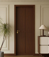 Porte en bois d'intérieur design pour villa, maison, appartement, vente chaude, portes élégantes pour salon, chambre à coucher, bois massif, surface finie