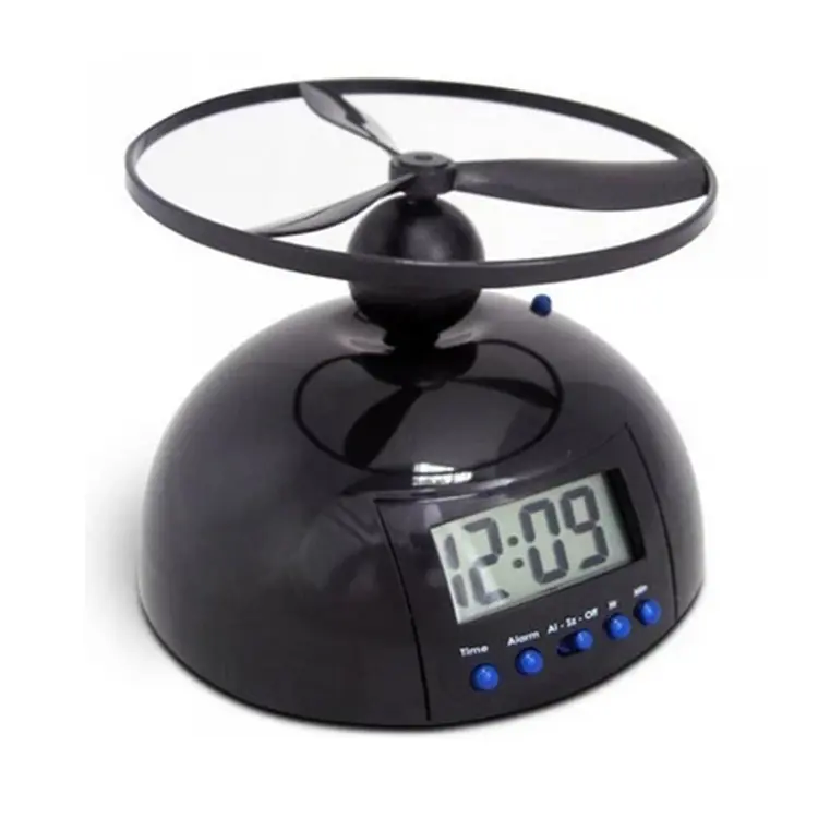 Digital Desk Clock Desk Table Digital Alarm Clock Promotional Gifts Globular Football With Flying Fly Saucer Novelty Creative Flying Clock For Kids