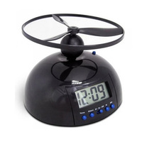 Despertador digital de mesa, presente promocional, futebol com voador, voador, molhador, novidade, criativo, relógio voador para crianças