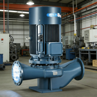 Pompe à diaphragme pour eau claire, personnalisable OEM, transfert de liquide industriel, verticale en ligne, basse pression, 74*59*105cm
