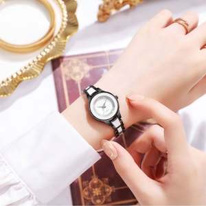 นาฬิกาข้อมือควอตซ์หรูหราสำหรับผู้หญิง สแตนเลสสตีล ดีไซน์สวยเก๋ ประดับเพชร ราคาส่งถูก - Product Image 5