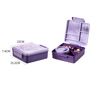 ชุดกล่อง<span class=keywords><strong>อาหาร</strong></span><span class=keywords><strong>กลางวัน</strong></span>กันน้ำรั่วพร้อมกระเป๋า, ขวดน้ำสำหรับเด็ก, กระเป๋าเก็บความเย็นแบบสองช่องสำหรับเด็กวัยหัดเดิน เด็กผู้หญิง ไปโรงเรียน - Product Image 2