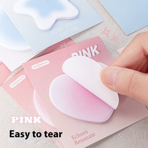 Venta al por mayor en forma autoadhesiva estudiante Memo pegatina en polvo colorete sensación cambiando gradualmente para uso de oficina - Product Image 4