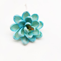 Pengharum Ruangan Ramah Lingkungan Diameter 6cm 8cm Pewarna Bunga Aroma Reed Diffuser Warna Biru Bunga Teratai Kayu Sola