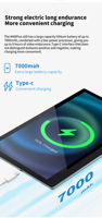 Tablet Android 14 4G LTE 10,95 Inci F11 GPS 6GB+128GB Kamera 5MP+13MP 7200mAh YPORANGECHENG Tablet Bisnis OEM ODM V4