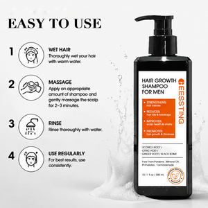 Private Label Vegan Deep Nourish Repair Dry Hair Root Anti Hair Loss Thinning Thickening Growth Sulfate-Free <b>Shampoo</b> for Men - Product Image 5