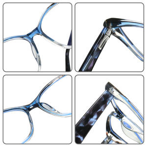 Montura de Gafas Cat Eye 87218, TR90 Acetato, Dos Tonos, Protección Contra Luz Azul, Unisex, Tamaño Mediano, Montura Óptica - Product Image 5