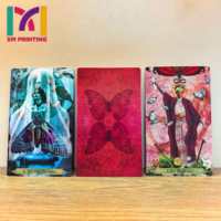Cartes de tarot et d'oracle personnalisées par le fabricant, boîte imprimée offset de qualité supérieure avec design holographique doré et bords dorés