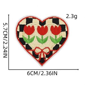 Nuevo parche termoadhesivo bordado de letras y corazón, en colores rojo y rosa, con diseño 'Nice Day' y 'Love', para decoración de ropa, sombreros y como regalo - Product Image 4