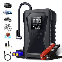 Compresseur d'air sans fil 12V avec démarreur de batterie, manomètre numérique, pompe à air monocylindre pour voiture, vélo, moto et ballons