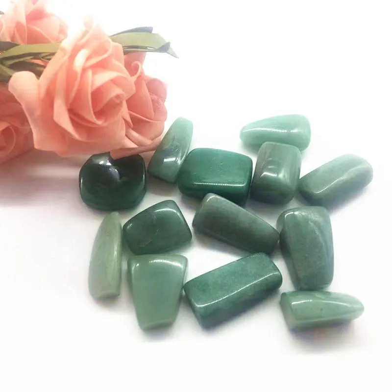 Wholesale natural green gemstone aventurine crushed stone crystal chips for decoration