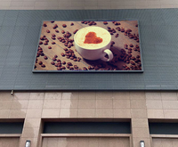 Écran d'affichage numérique LED extérieur P2.5 de grande taille, classé IP65, avec animations et graphiques, monté sur bâtiment