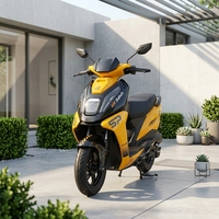 Nouveau Scooter à Essence 50CC Tendance 2026 Jaune & Noir Euro 5 avec Démarrage sans Clé Certifié DOT/EPA Freins à Disque