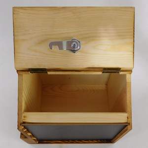 Urna de Madera Personalizada, Caja de Donaciones de Madera de <span class=keywords><strong>Pino</strong></span>, Buzón de Sugestiones, Venta al por Mayor - Product Image 6
