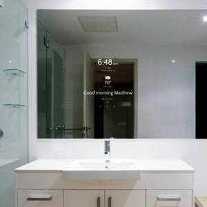 스마트 홈 솔리드 미러 유리 장식용 반투명 양방향 가구 유리 - Product Image 1