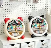 Boîte de rangement de bureau multi-compartiments à motif de dessin animé mignon, idéale pour stylos, crayons, fournitures scolaires, cosmétiques et petits objets – Offre spéciale