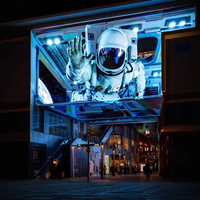 Équipement d'affichage publicitaire extérieur P4 de grande taille Panneau d'affichage LED sans couture à angle droit Cote IP65 pour écrans de toit