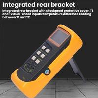 Wholesale Dual-Channel Industrial Thermometer with Clamp Contact Probes High-Accuracy Digital Temperature Meter with LCD Display