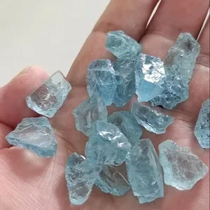 Natural Aquamarine Stone Faceted Cut Aquamarine Loose Gemstone Aaa+ Grade Large Size Blue Aquamarine