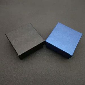 yunnique Jewelry <b>Box</b> Square Paper <b>Gift</b> <b>Box</b> 7.7cmX7.7cmX3.5cm Solid Color Hard Cover Packaging - Product Image 2