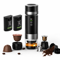 Machine à expresso portable mini OEM en acier inoxydable, avec batterie amovible, chauffage USB-C, pour voiture, bureau, camping
