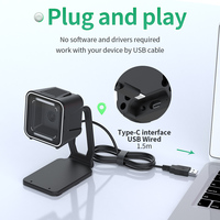 GTCODESTAR-Escáner omnidireccional 1D 2D de código de barras, lector de código de barras de escritorio, escáner de código QR automático de supermercado