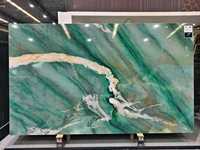 Dalle de quartzite vert émeraude naturel, carrelage en marbre vert jade, pierre de décoration pour mur de fond de villa de luxe et comptoir