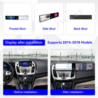 ZWNAV Double écran 12,3 pouces Carplay 2 Din pour Ford Transit 2015-2018 Lecteur multimédia Android Radio GPS Autoradio