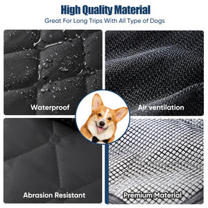 Venta al por mayor Premium impermeable de tela Oxford Pet Car Seat Cover Dog Hamaca Negro 140x130cm - Product Image 2