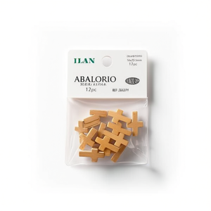 Perline di legno a croce Ilan 14x23mm 12 pz colore naturale - Product Image 1