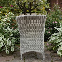 Vente d'usine : Chaises de café de luxe modernes d'extérieur avec accoudoirs, en aluminium et rotin, pour jardin