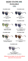 Lunettes de soleil polarisées UV400 Partagas pour hommes, style rétro, avec logo personnalisé, double pont carré et charnière à ressort, vente en gros