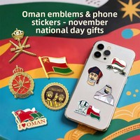 Vente en gros usine : Épinglette en émail et autocollant métallique drapeau pour la Fête nationale d'Oman, avec logo personnalisé, souvenir de vacances du Moyen-Orient, cadeau