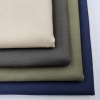 C262-1 Tela de Sarga de Algodón TC Elástica, Mezcla de 68% Algodón y 29% Poliéster, Color Verde Hierba, 220 g/m², para Pantalones/Camisas, Venta al Por Mayor