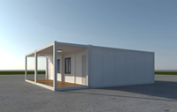 Maison conteneur préfabriquée détachable de 20 pieds, bâtiment modulaire portable pour habitation et bureau
