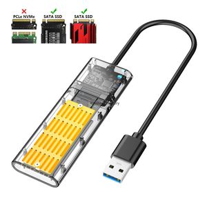 Şeffaf USB 3.0 Gen1 M.2 NGFF SATA SSD Kutusu Mobil Sabit Disk Kutusu Yüksek Hızlı Harici Depolama Kutusu - Product Image 5