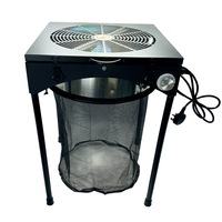Tondeuse debout motorisée électrique de 18 pouces avec triple garniture de bourgeon de feuille en acier inoxydable Outil en métal d'utilisation de jardin dans un emballage en boîte