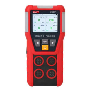 جهاز كشف الغازات المتعددة UNI-T UT334F+ لقياس الأكسجين وكبريتيد الهيدروجين وأول أكسيد الكربون وغازات الاشتعال وكاشف تسرب الغاز - Product Image 1