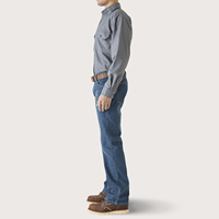 Chemises Ignifugées Homme CAT2 Manches Longues Arc Électrique 10 Cal Chemise de Travail 6,5 OZ Coton Uniforme Résistant aux Flammes FR