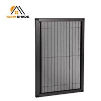 Ajuste perfecto estilo acordeón con marco de aleación de aluminio ventana de malla plisada retráctil mosquitera enrollable Horizontal