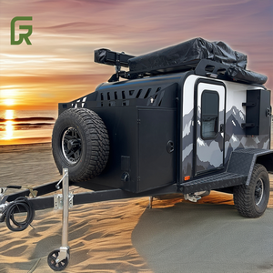 Remolque de Camper RV de fibra de vidrio todoterreno de lujo Suspensión independiente Material de aluminio Caravana de lujo para acampar al aire libre - Product Image 3