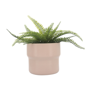 Set di tre vasi moderni in ceramica rosa per piante da interno ed esterno, per piante da appartamento e uso decorativo - Product Image 4